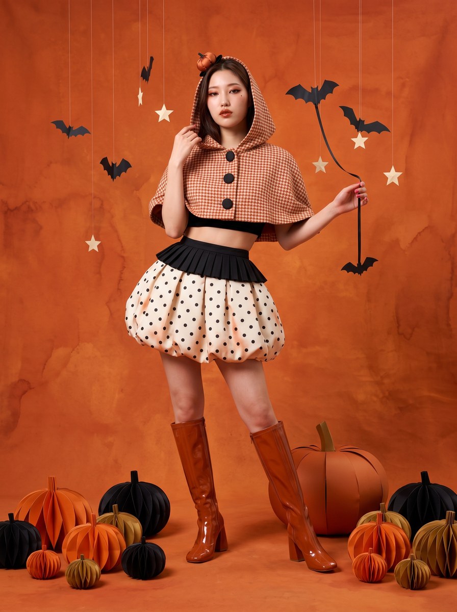 Burnt-Orange Surreal Halloween Couture Editorial output 1