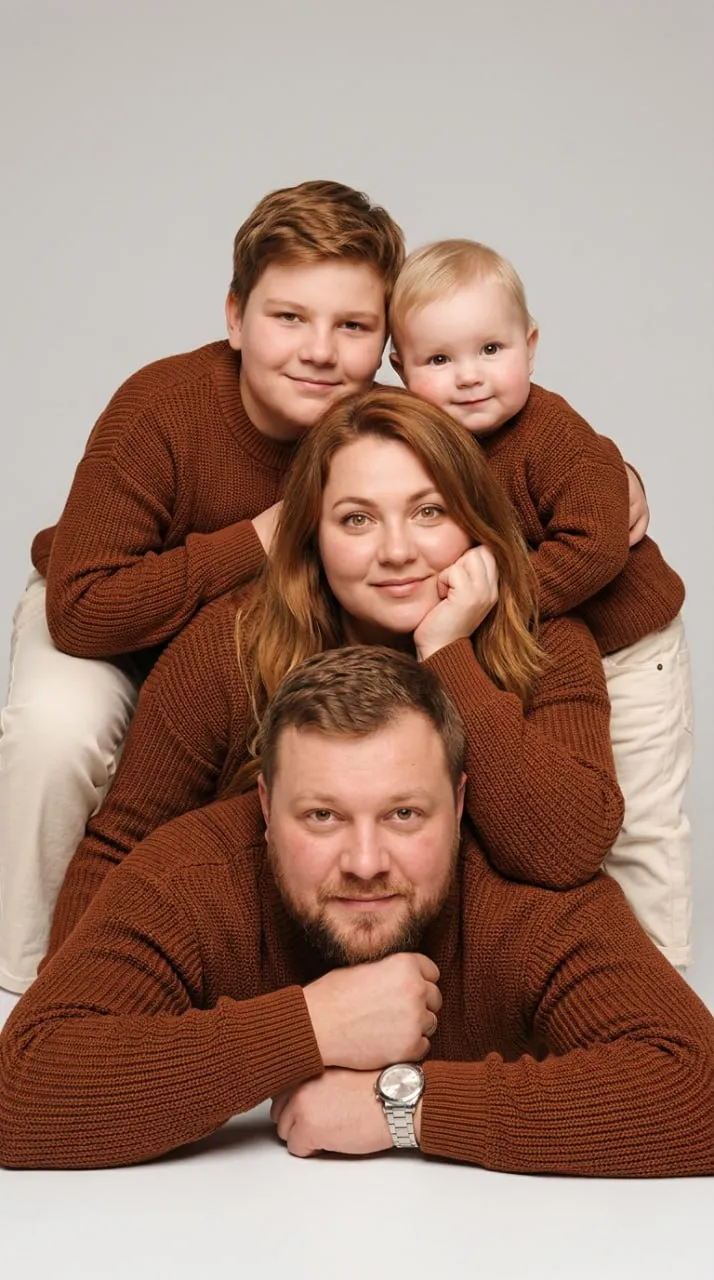 Stacked Family Studio Portrait output 3