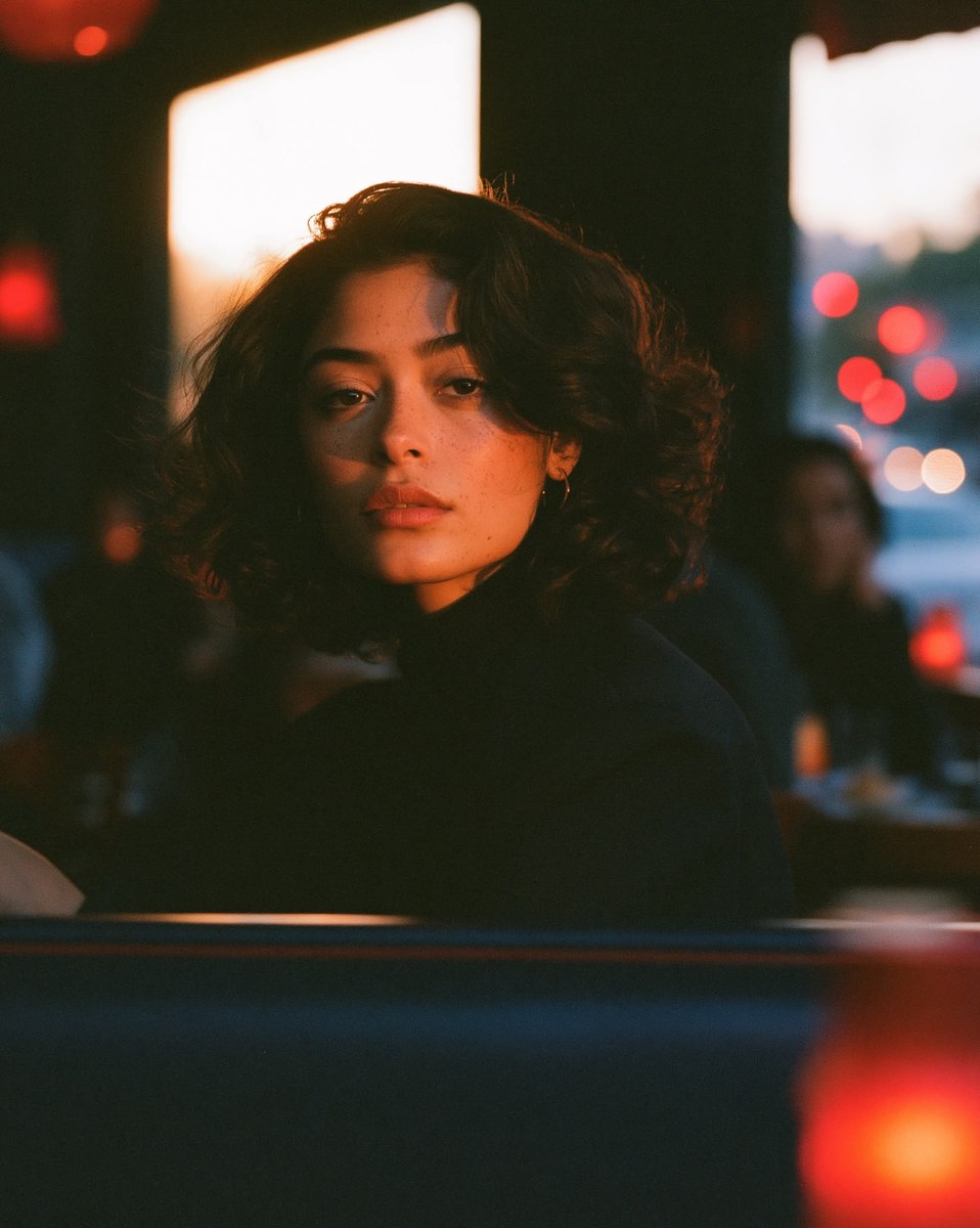 Moody Golden-Hour Café Portrait output 3