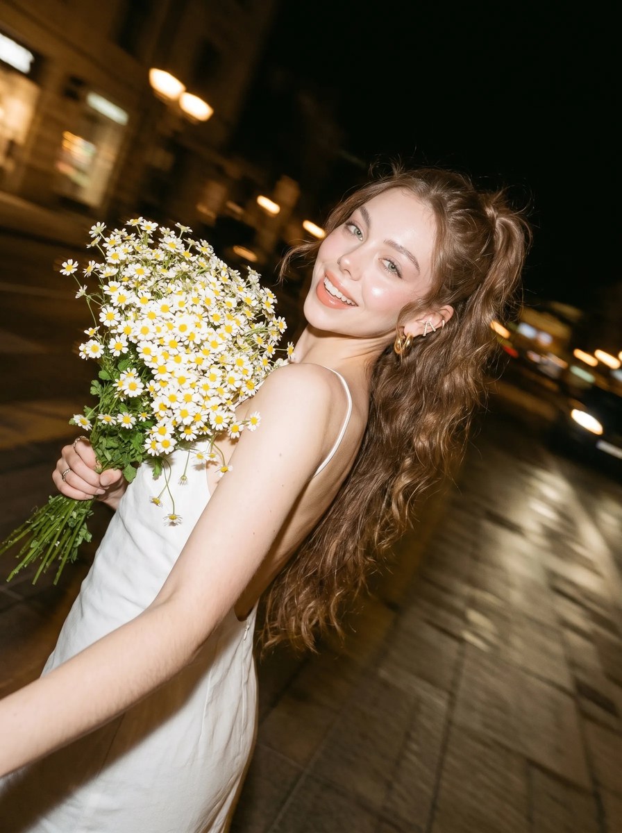 Candid Nighttime Daisy Portrait output 8