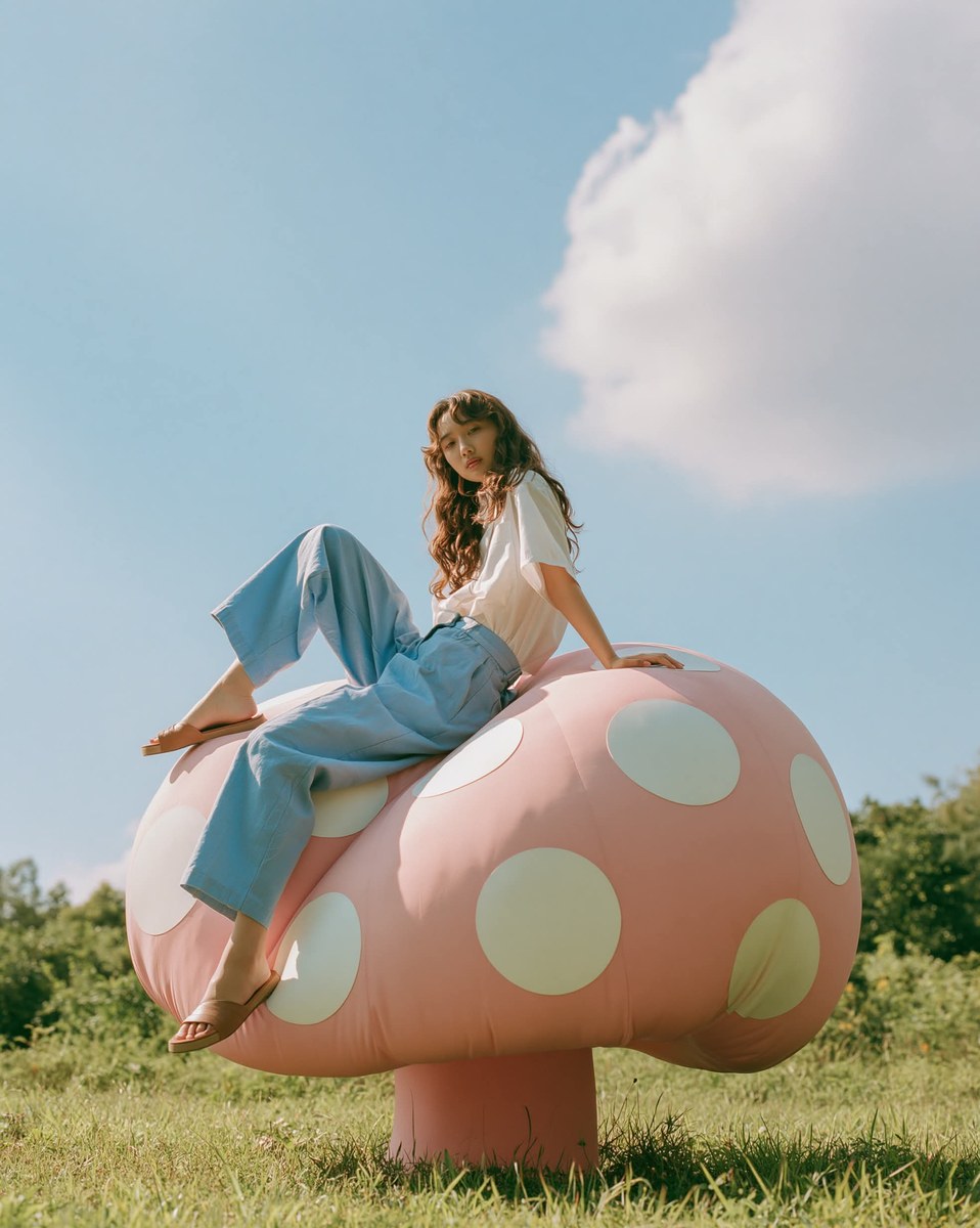 Pink Mushroom Meadow Fashion Editorial output 3