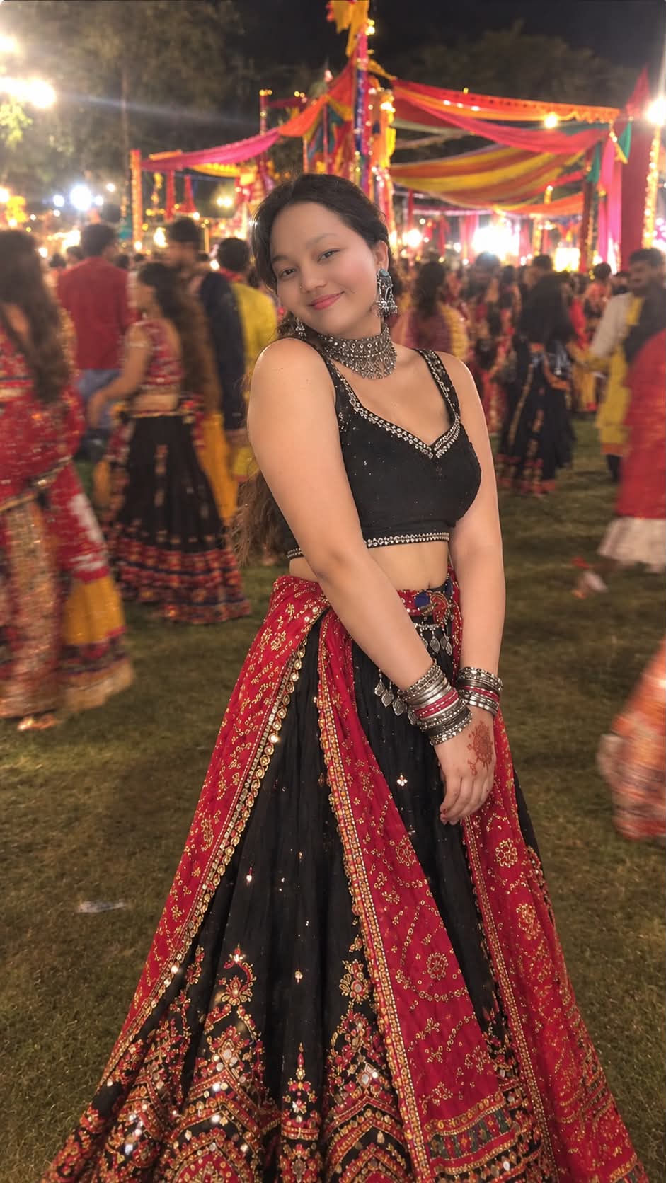 Cinematic Navratri Garba Fashion Portrait output 4