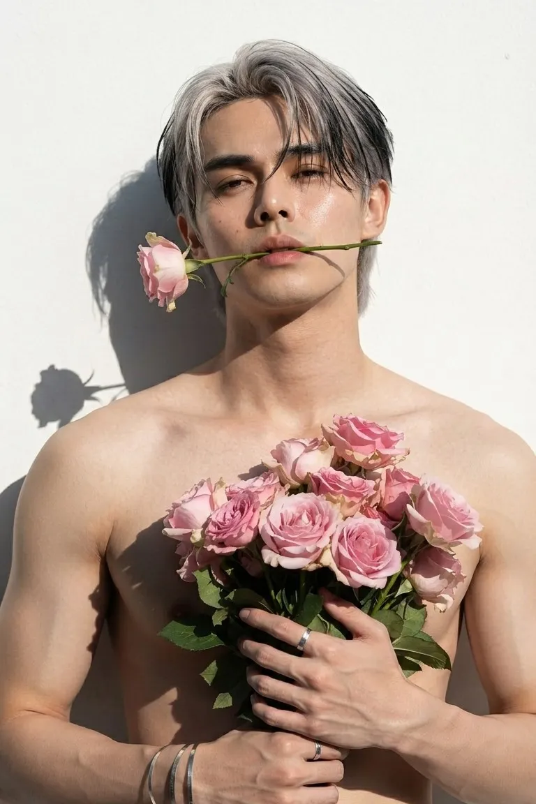 Wild Side: Sunlit Rose Editorial Portrait output 3