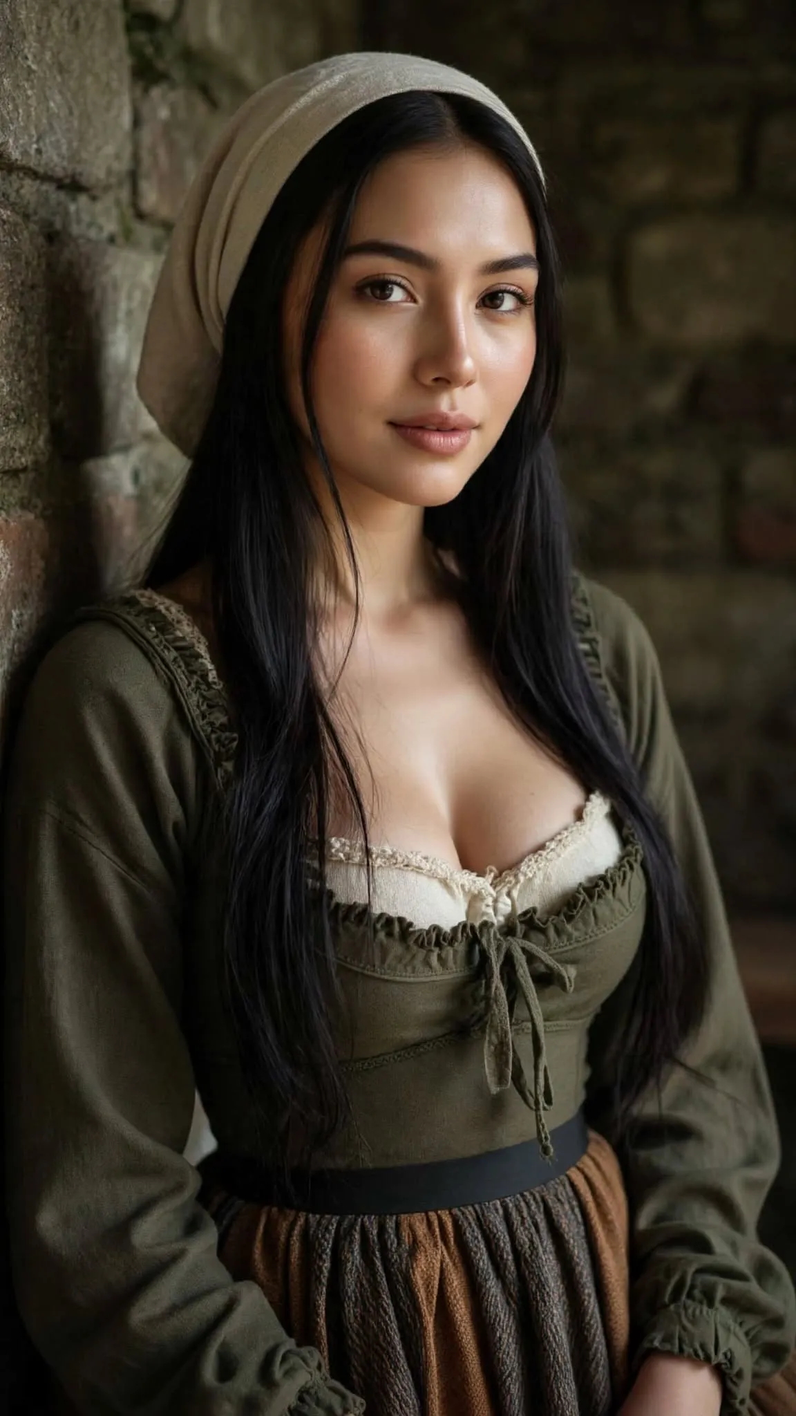 Photorealistic Medieval Village Portrait output 1