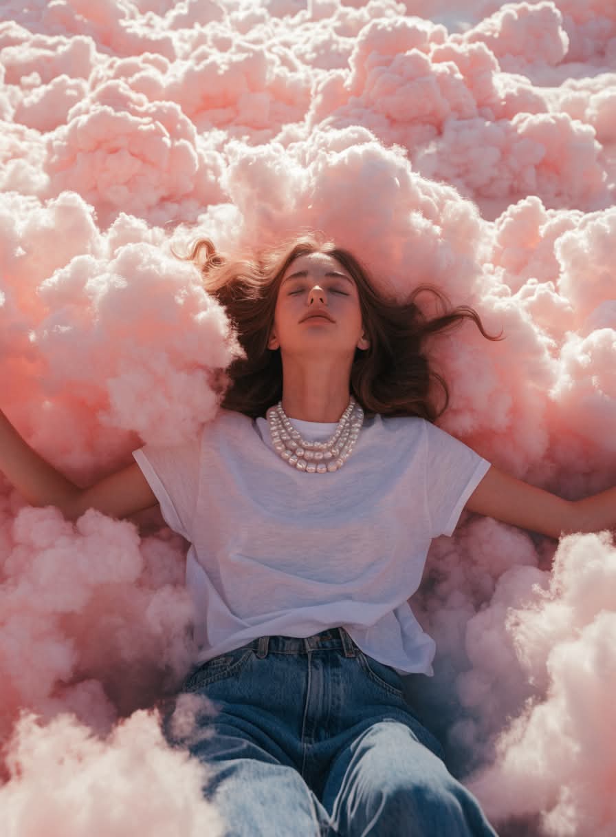 Dreamy Pink Cloud Portrait output 3