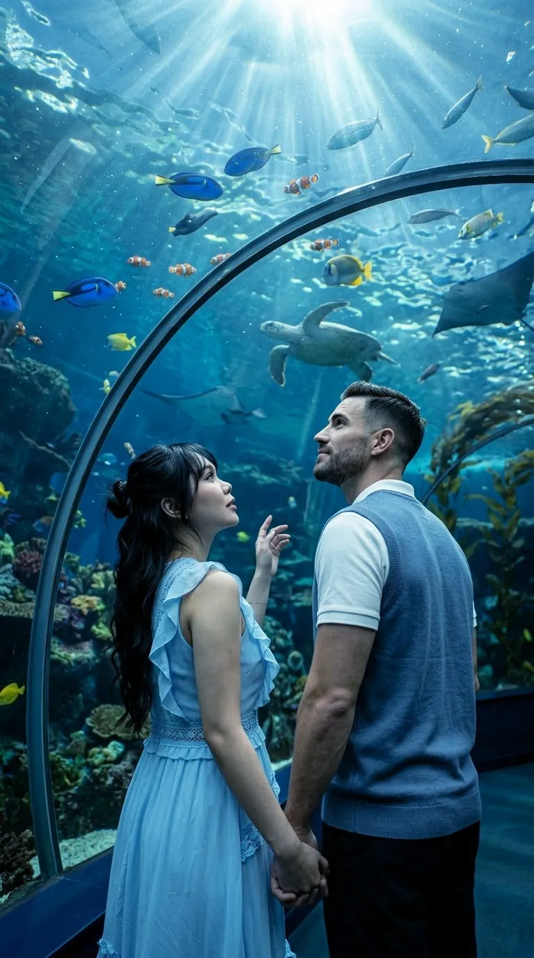 Romantic Aquarium Tunnel Portrait output 1