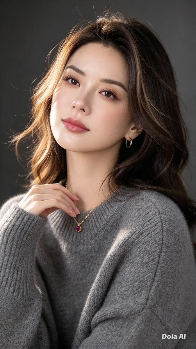 Cinematic Close-Up Portrait of a Young East Asian Woman