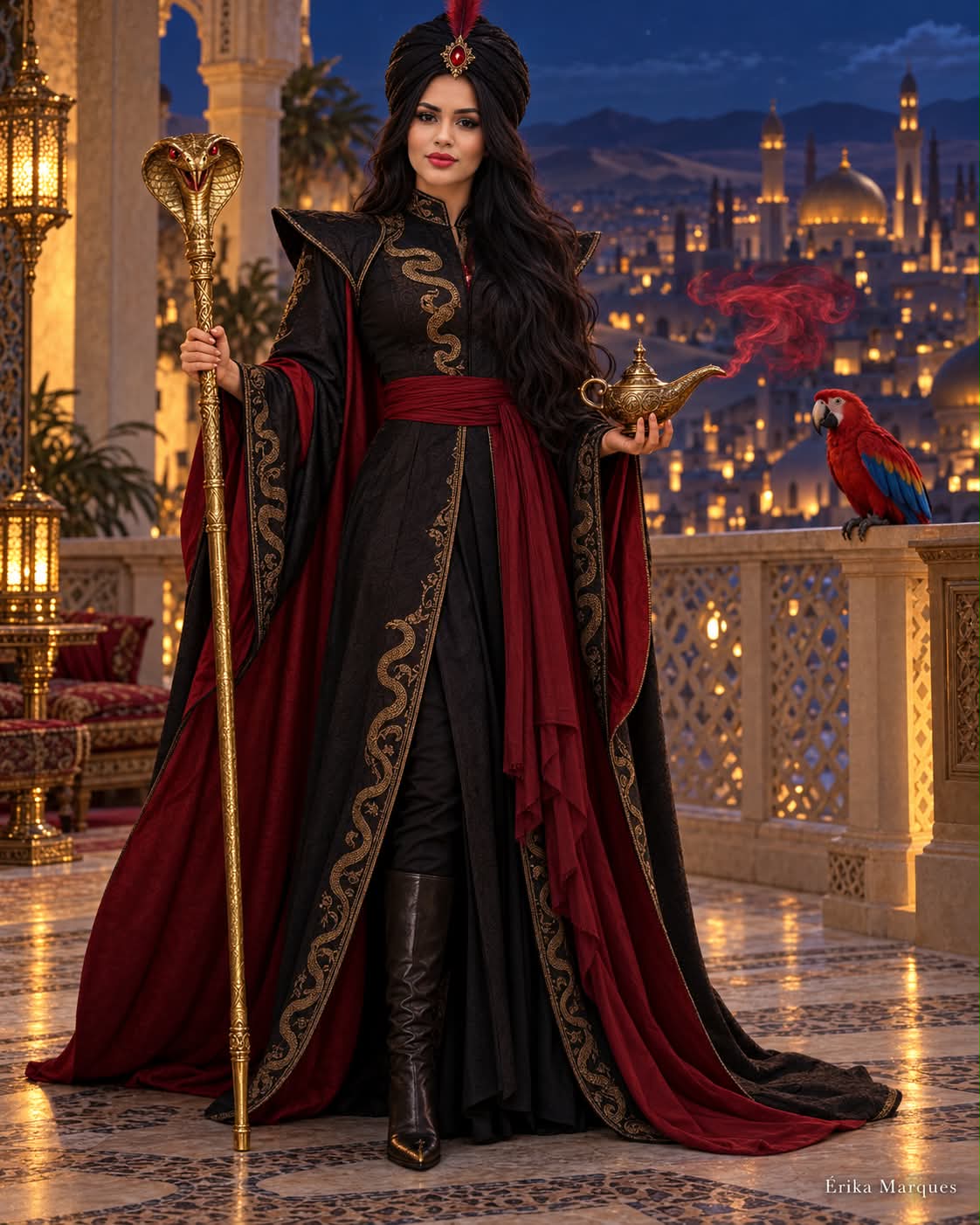 Photorealistic Jafar-Inspired Palace Portrait
