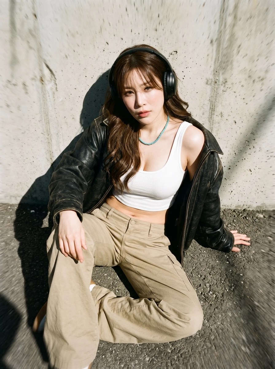 Edgy Streetwear Editorial Portrait output 7