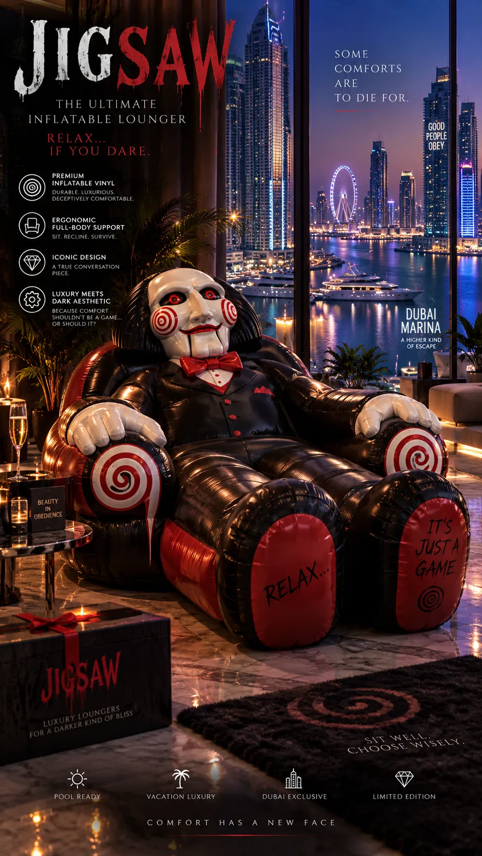Cinematic Inflatable Chair Product Advertisement output 7