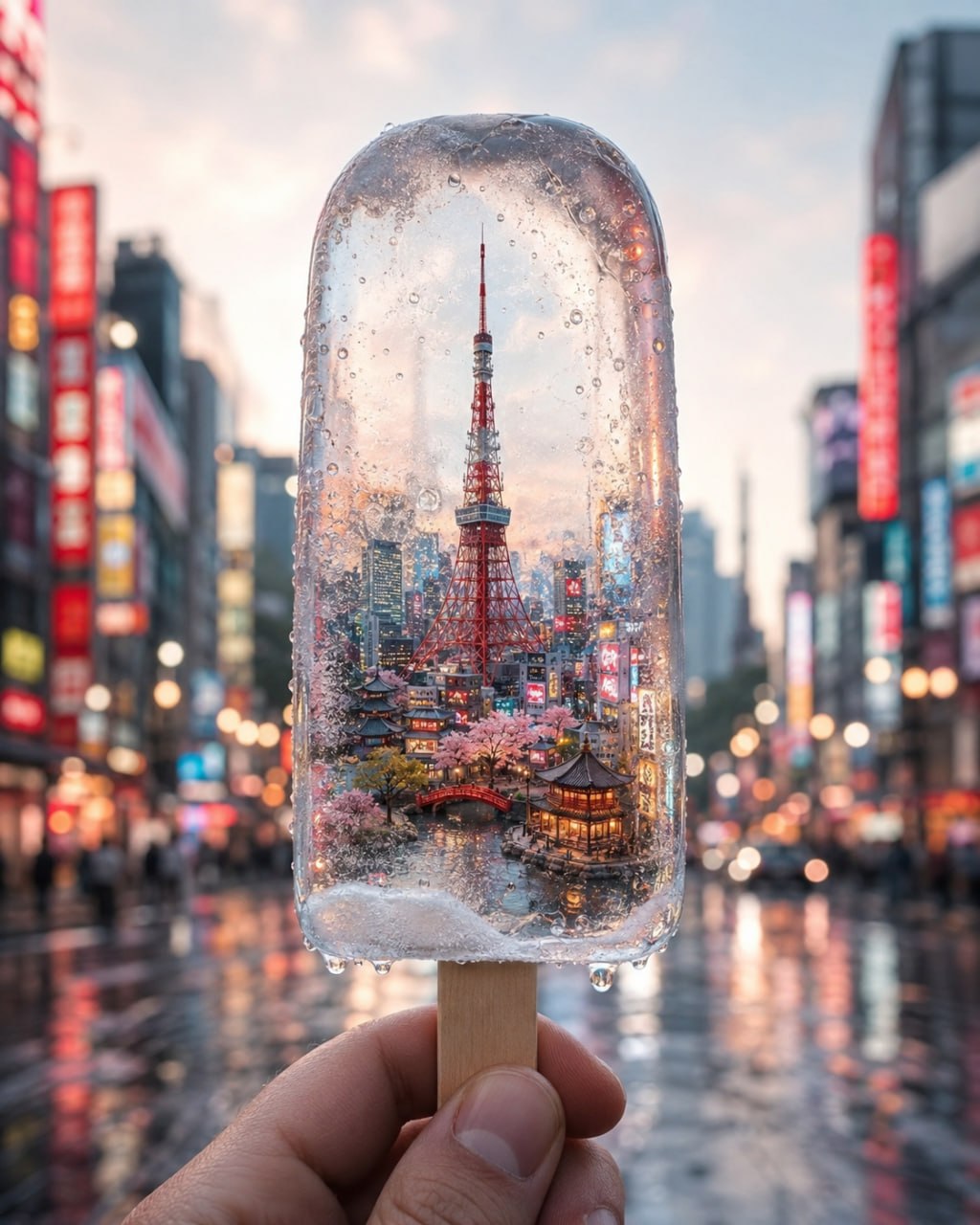 The city inside an ice cream in GPT Image output 2