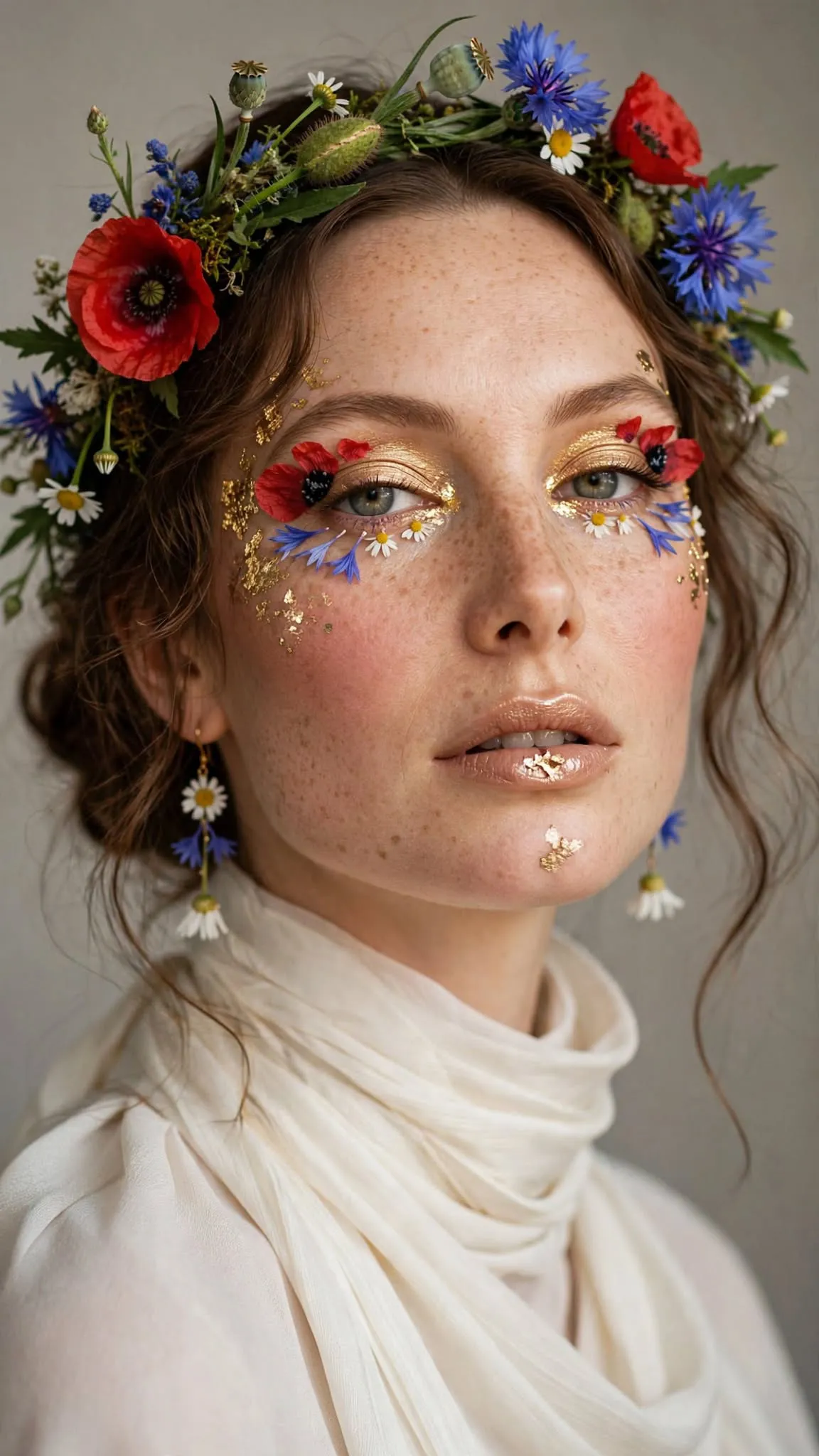 Floral Makeup Fashion Portrait
