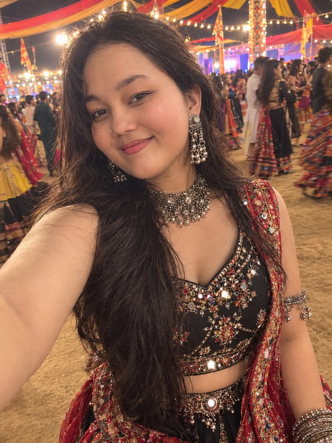 Cinematic Navratri Garba Fashion Portrait output 5