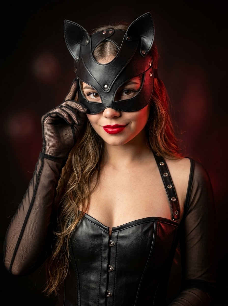 Seductive Catwoman Leather Portrait output 4
