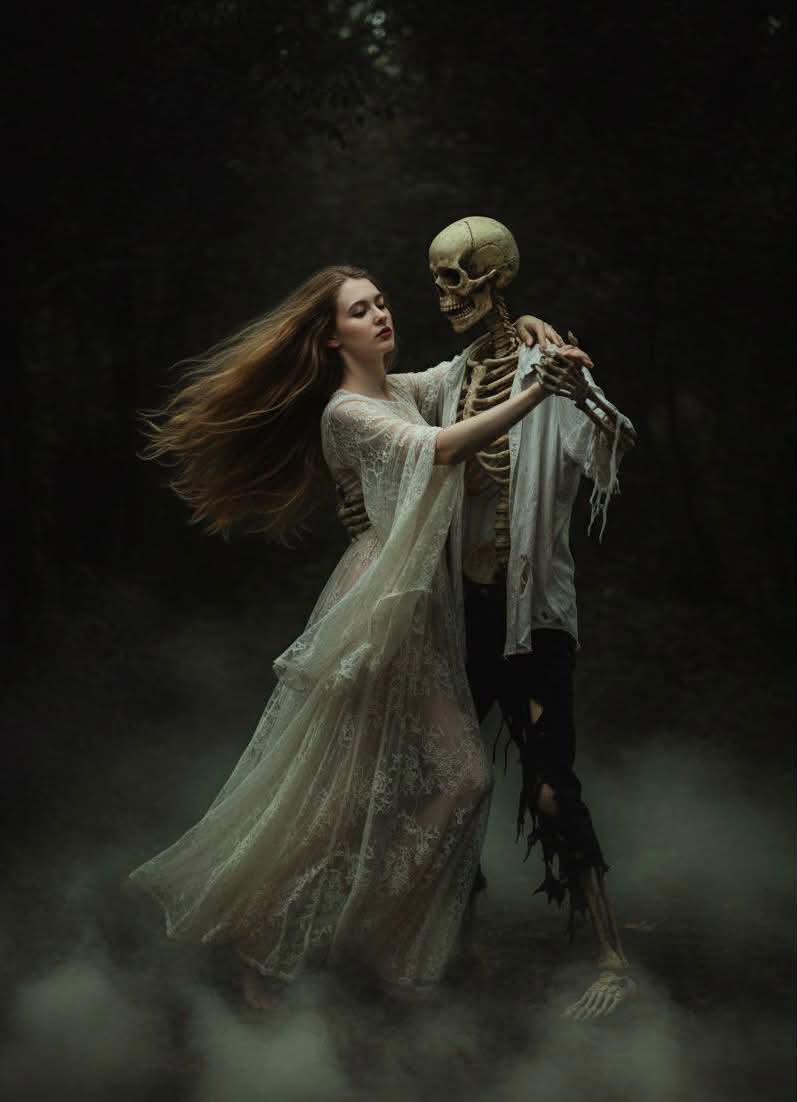 Gothic Halloween Dance with a Skeleton output 1