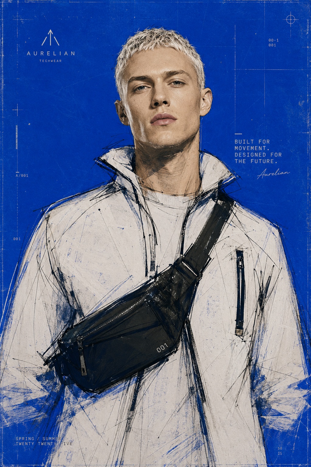 Cobalt Fashion-Tech Editorial Portrait output 4