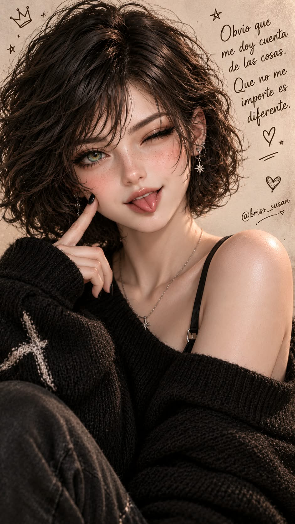 Elegant Anime Portrait with a Confident Expression output 3