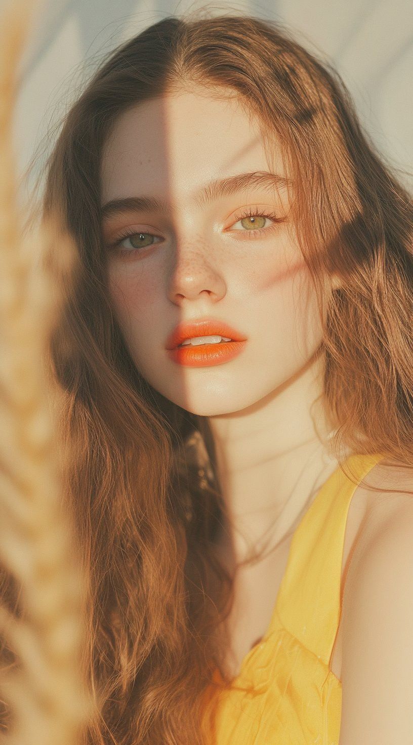 Dreamy Golden-Hour Portrait in a Wheat Field