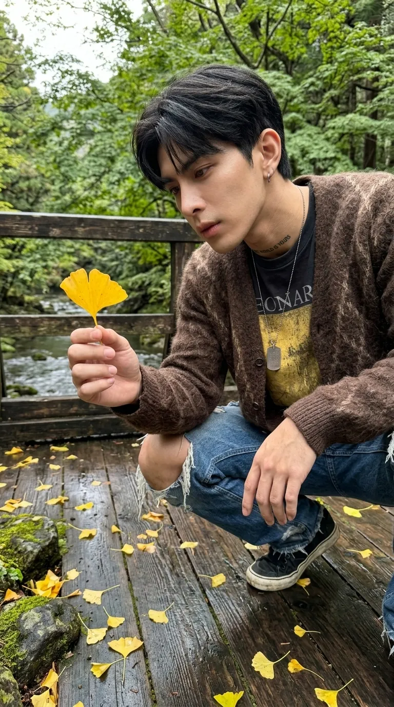 Candid Overcast Portrait on a Japanese Wooden Bridge output 5