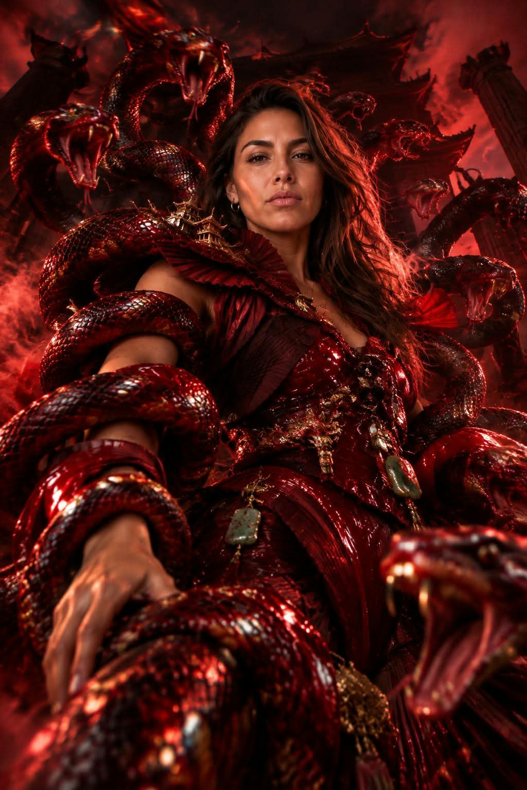 Blood Lunar New Year Editorial with Serpents