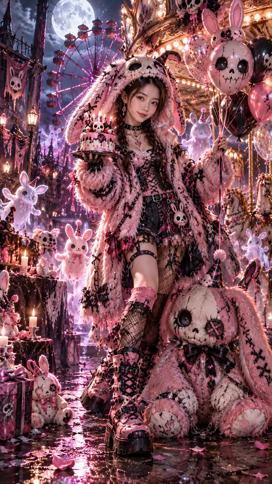 The Pink Skull Bunny’s Last Party — Midjourney V7