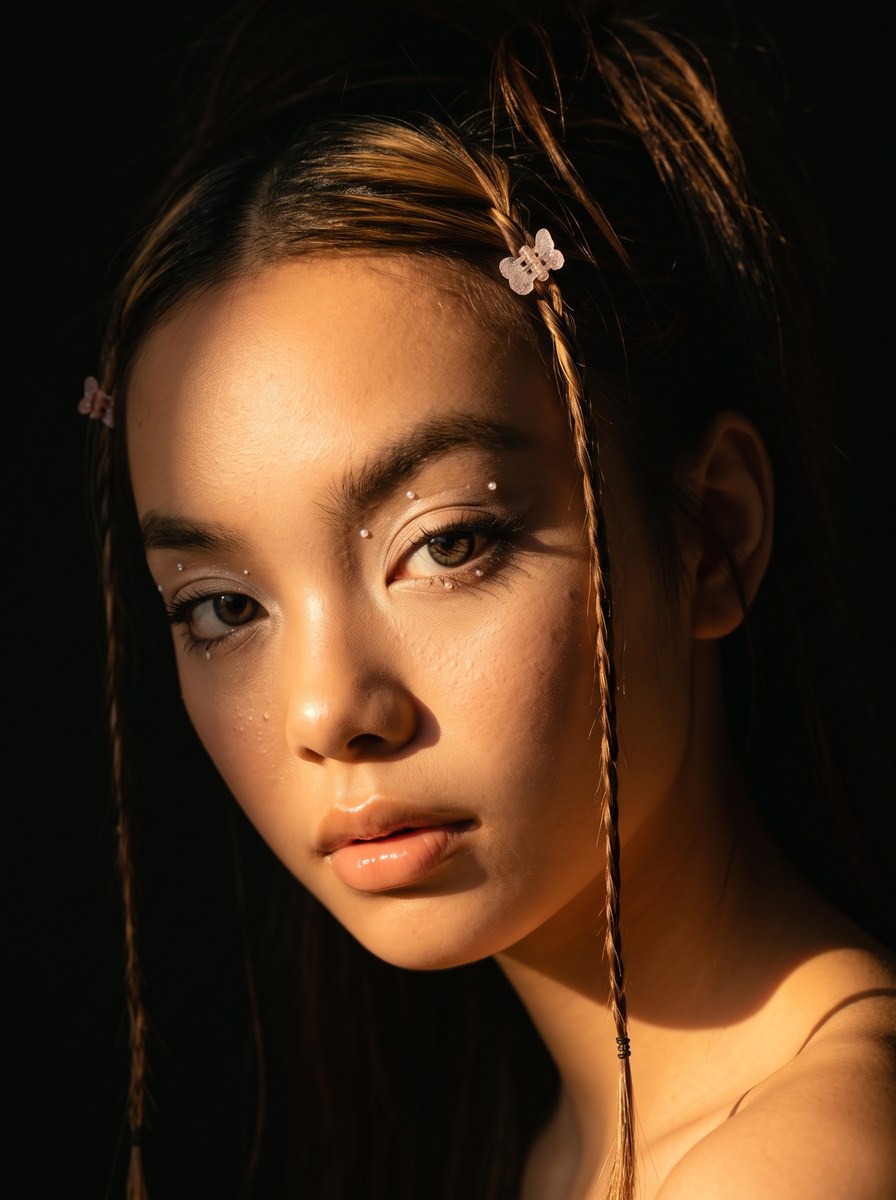 Dramatic Sunlit Fashion Portrait output 3