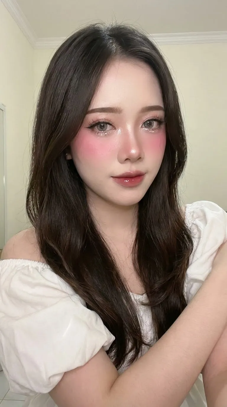 Douyin Baby Doll Makeup Close-Up Selfie output 2