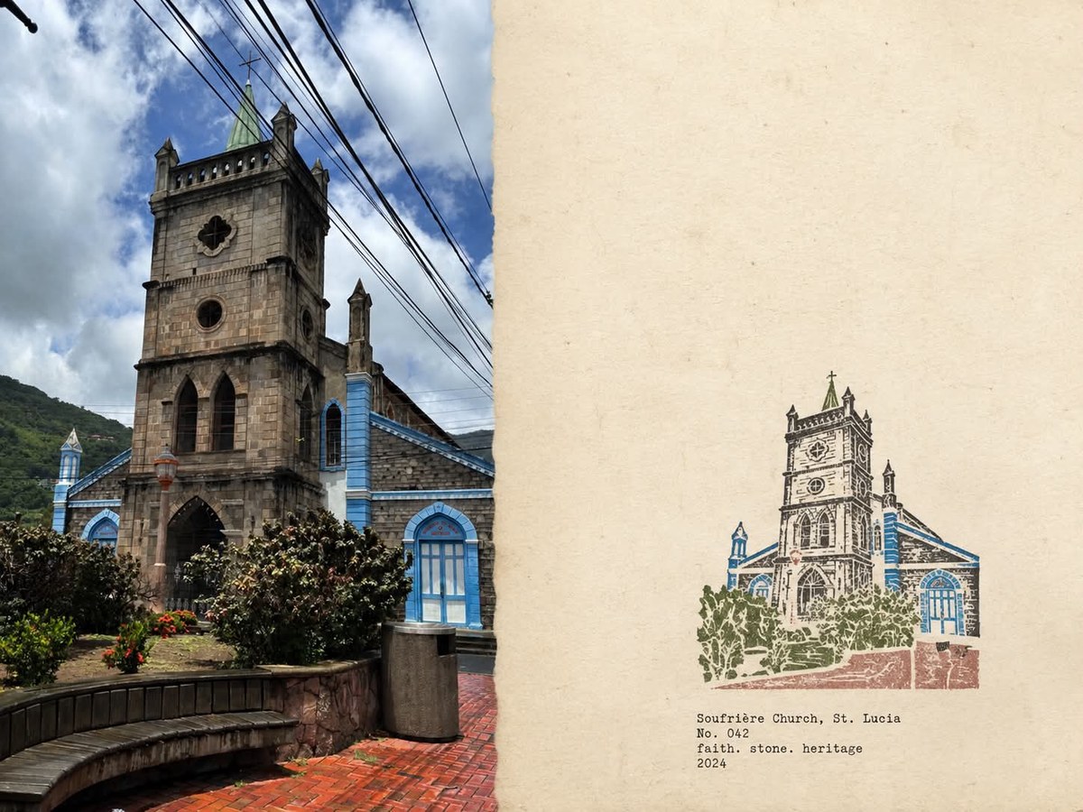 Rubber Stamp Travel Field Notes Poster