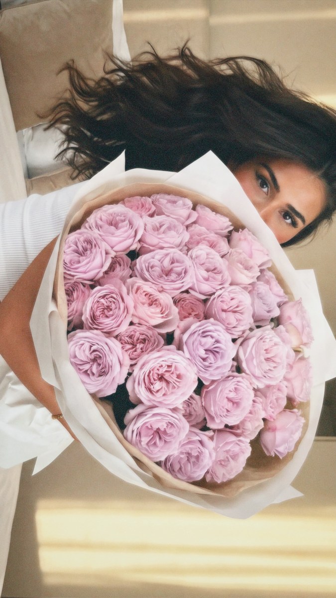 Young Woman with a Peony-Rose Bouquet output 2