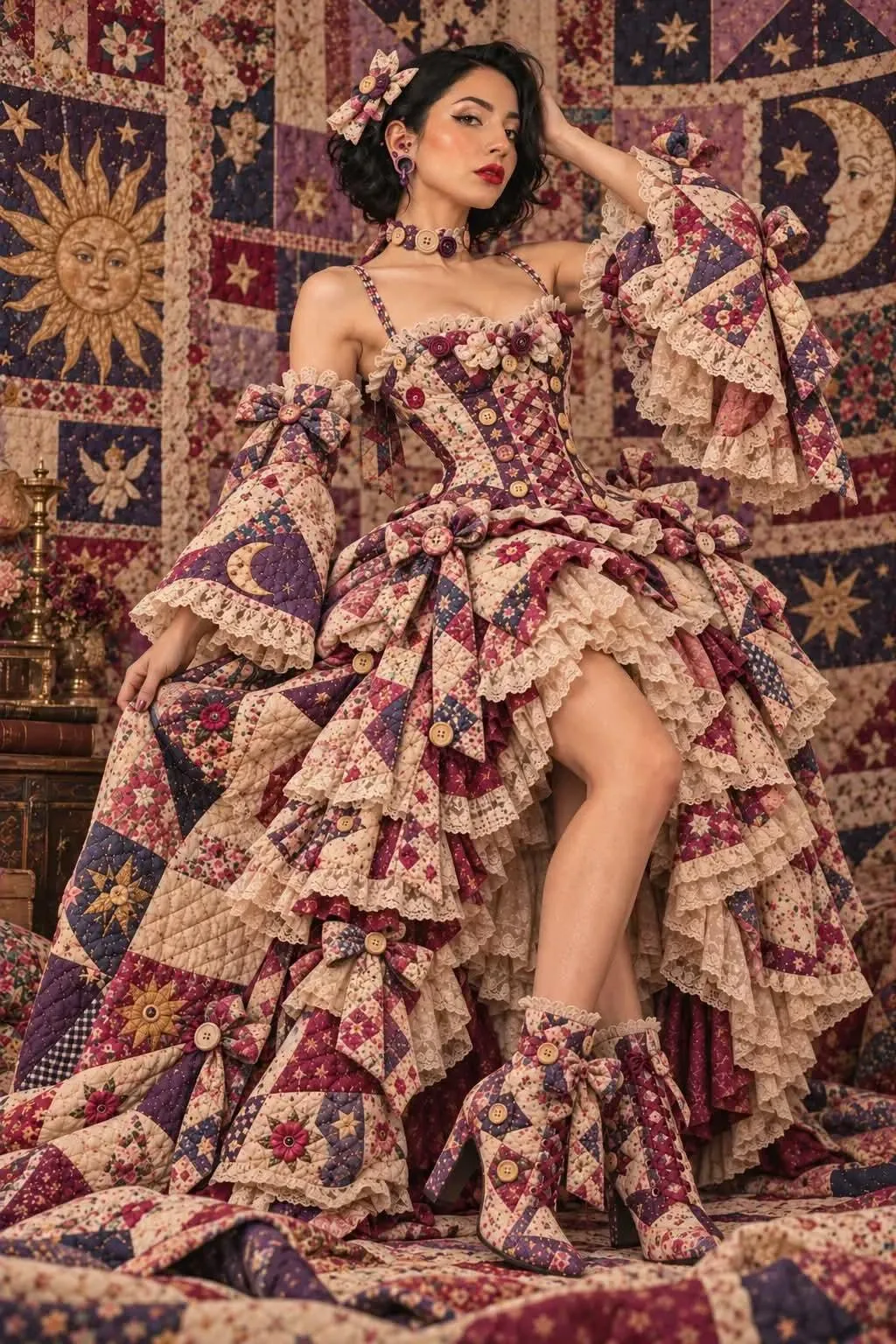 Quilted Couture Fashion Look output 22