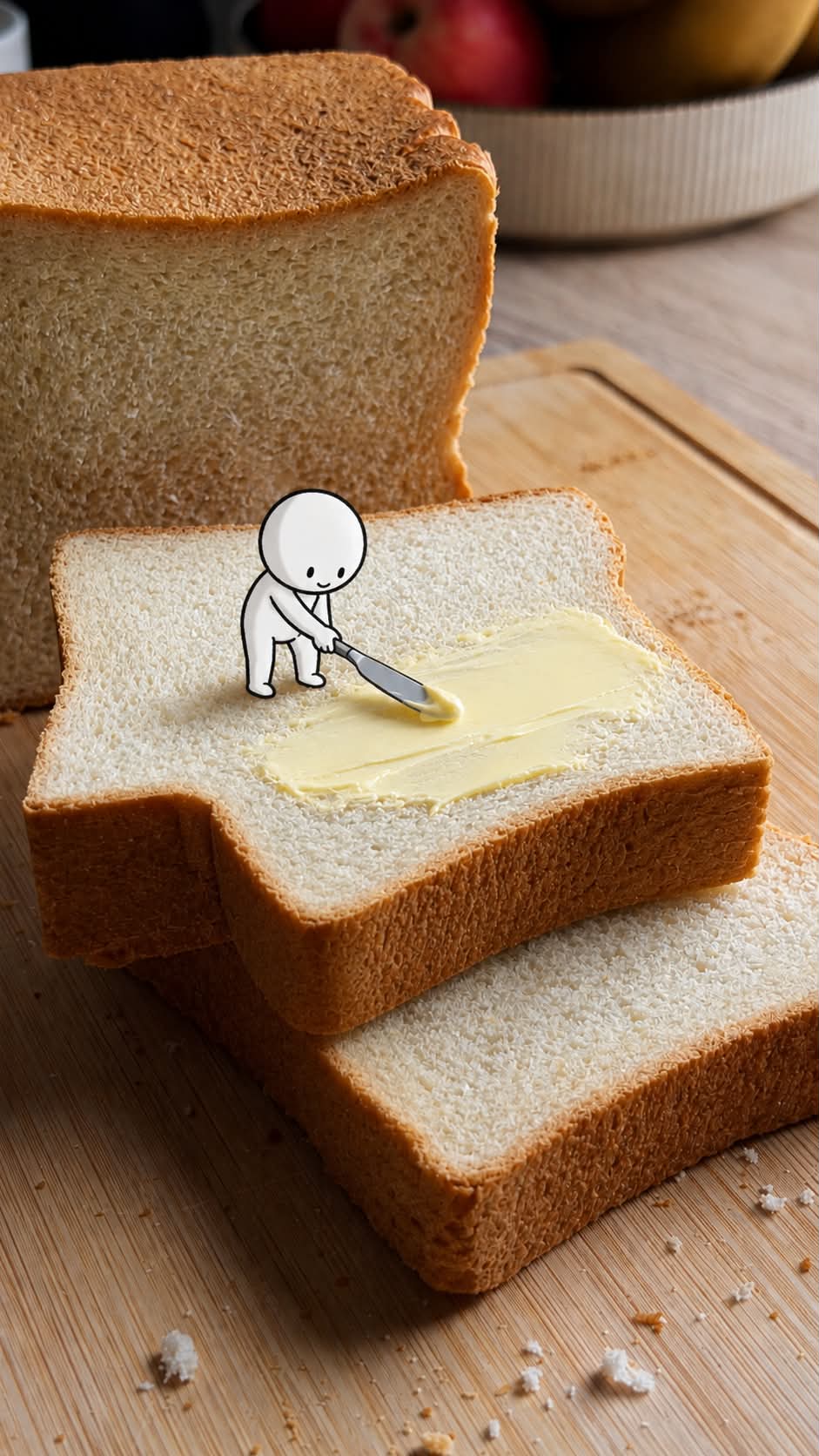Add a Tiny White Character to Food Photos