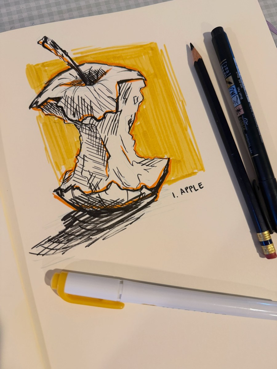 Inktober: Apple Drawing Prompt output 2