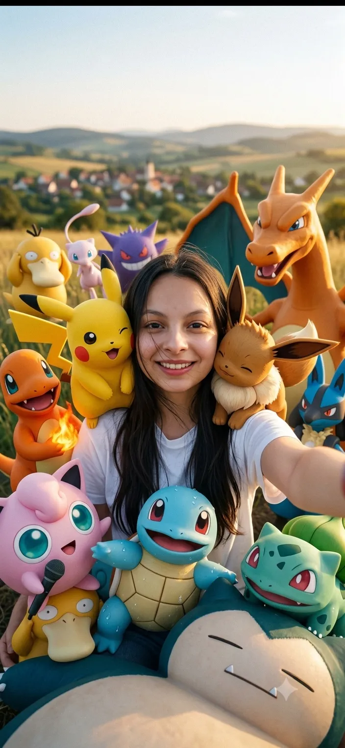 Cinematic Pokémon Group Selfie