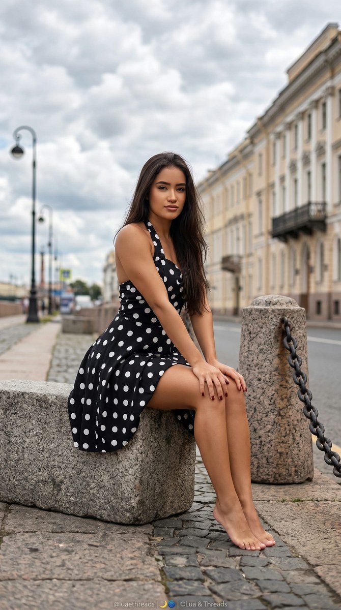 Classic Polka-Dot Fashion Editorial by the River output 4