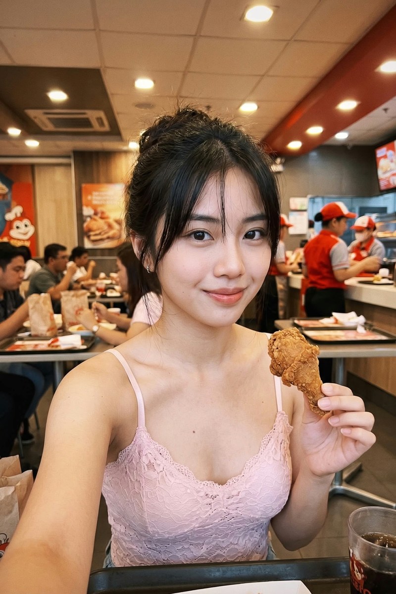 Candid Selfie in a Philippine Fast-Food Restaurant output 1