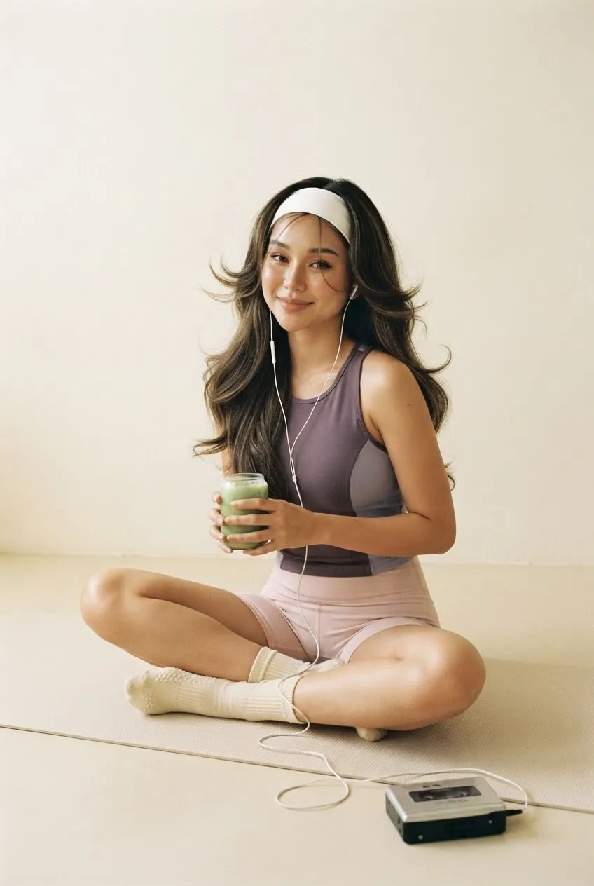 Sporty Y2K Pilates Editorial Portrait output 15