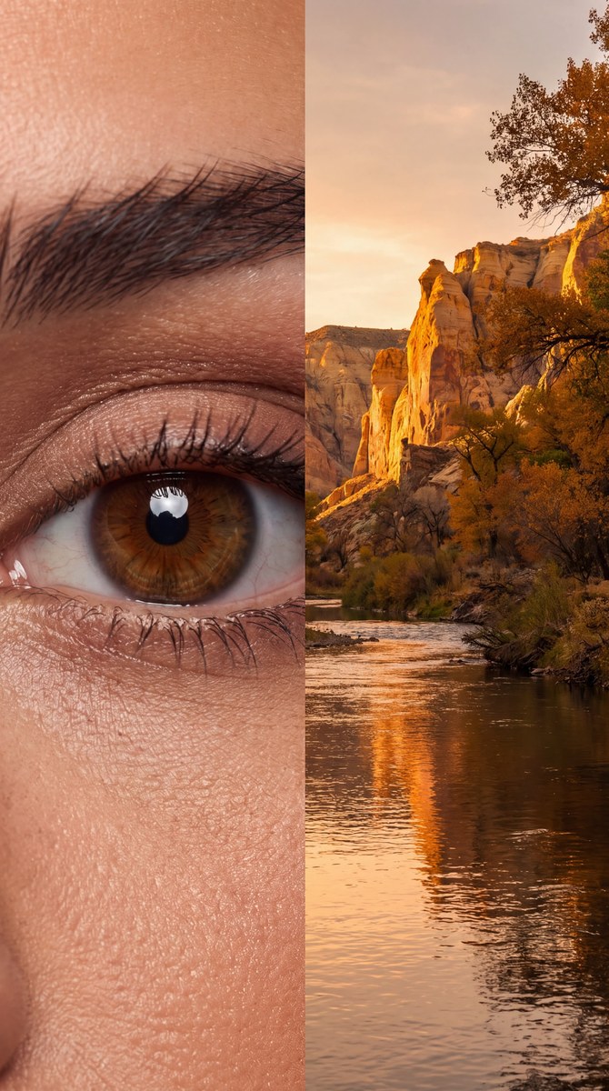 Eye Color as a Landscape Collage