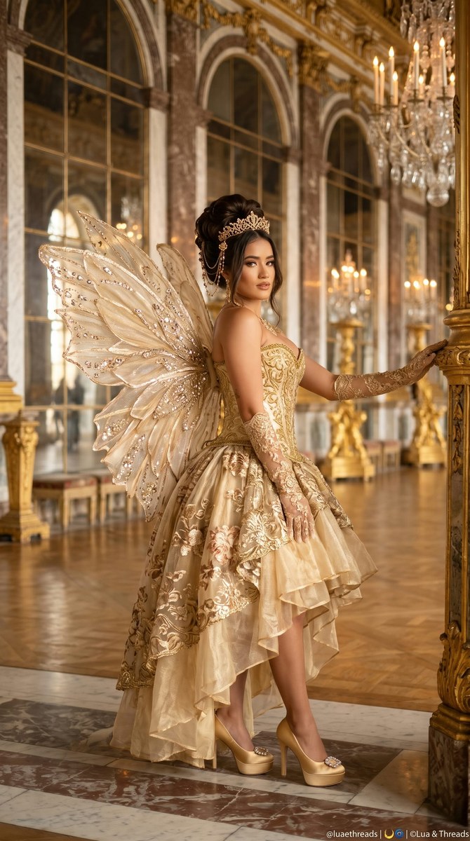 Golden Luxury Fairy at the Palace of Versailles output 3