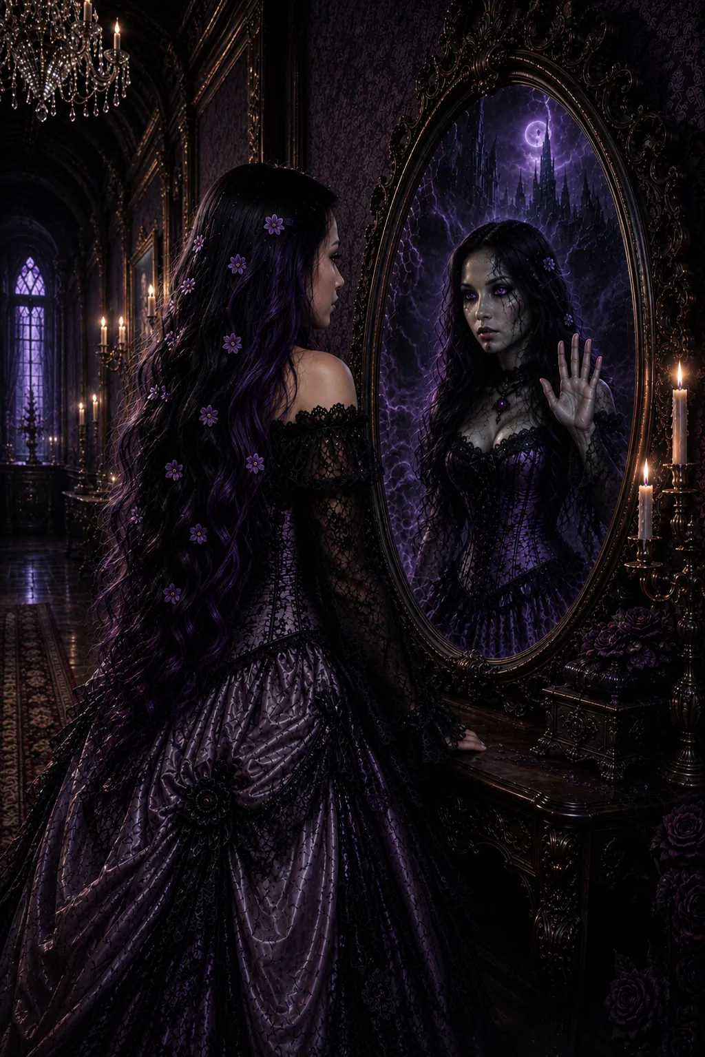 Victorian Gothic Mirror Portrait