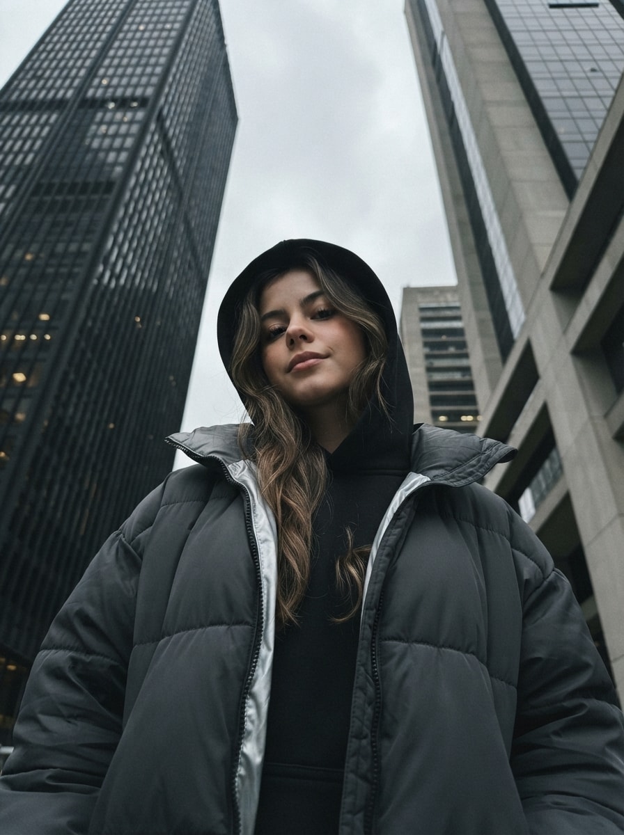 Gloomy Urban Skyscraper Portrait