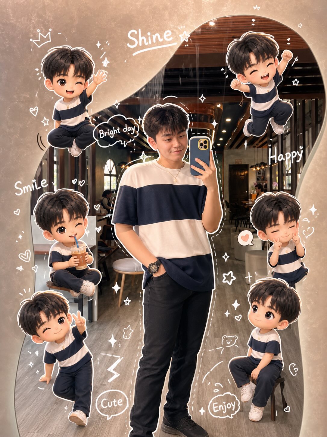 Cute Chibi Photo Sticker Collage output 3