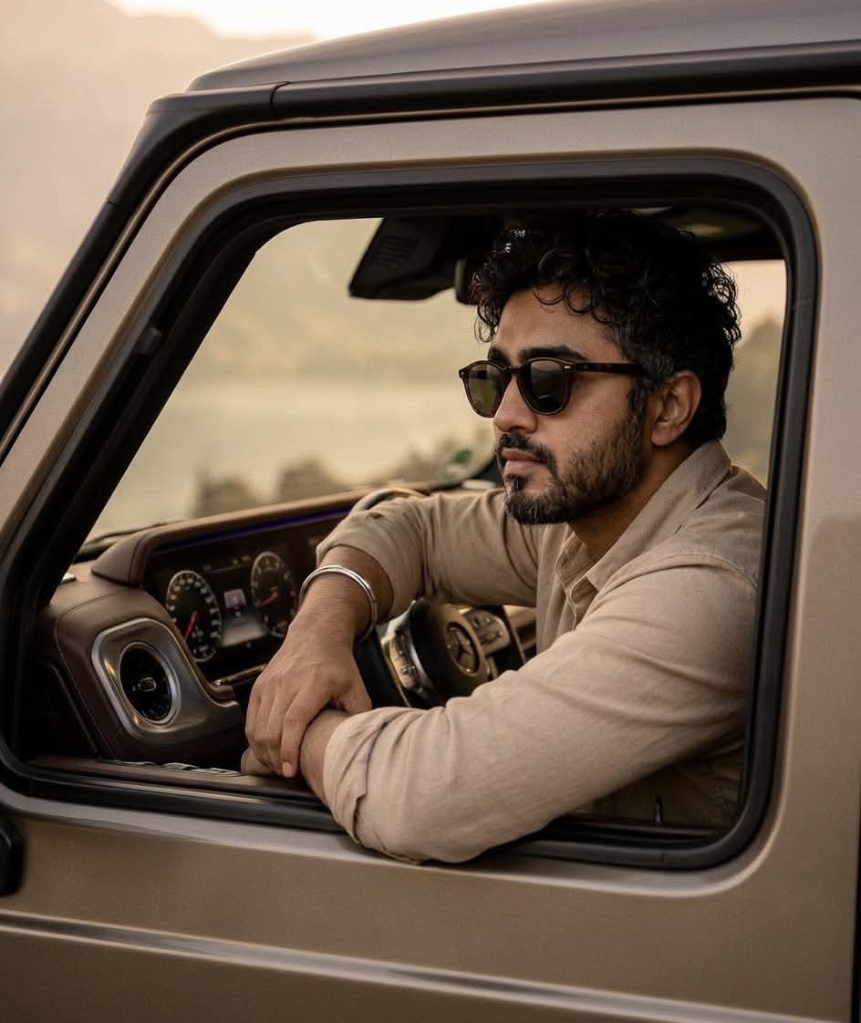 Moody Portrait of a Man in an SUV