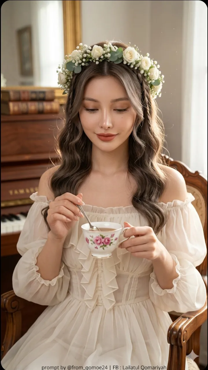 Victorian Tea Portrait with Strict Facial Consistency output 2