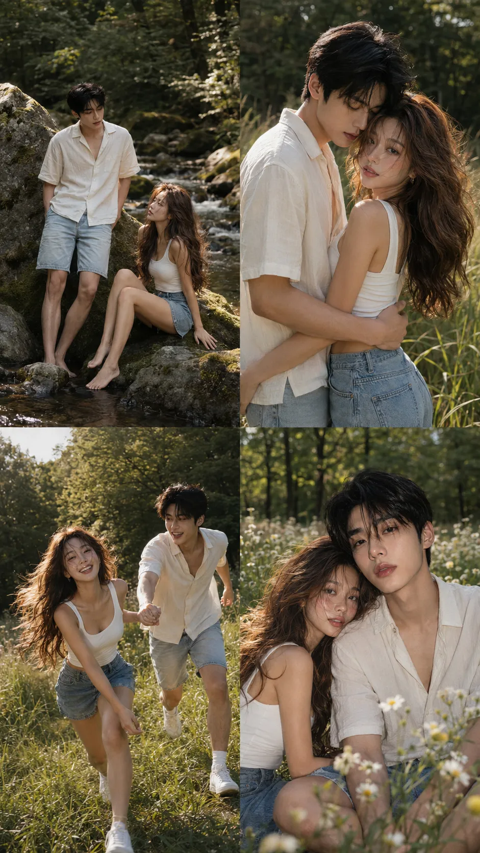 Photorealistic Istanbul Forest Couple Story — Four Shots