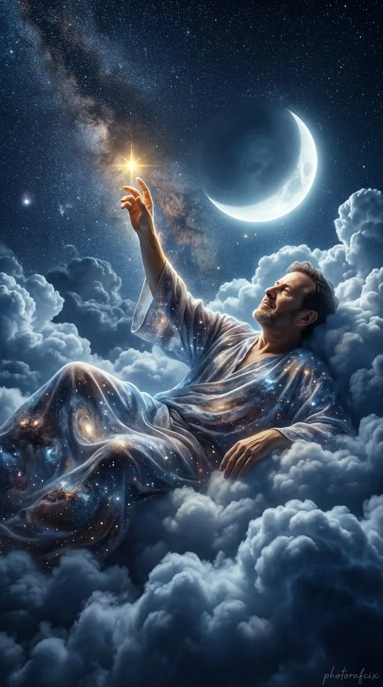 Surreal Portrait on the Clouds output 1