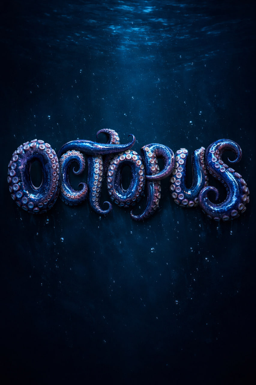 Octopus Tentacle Typography output 2