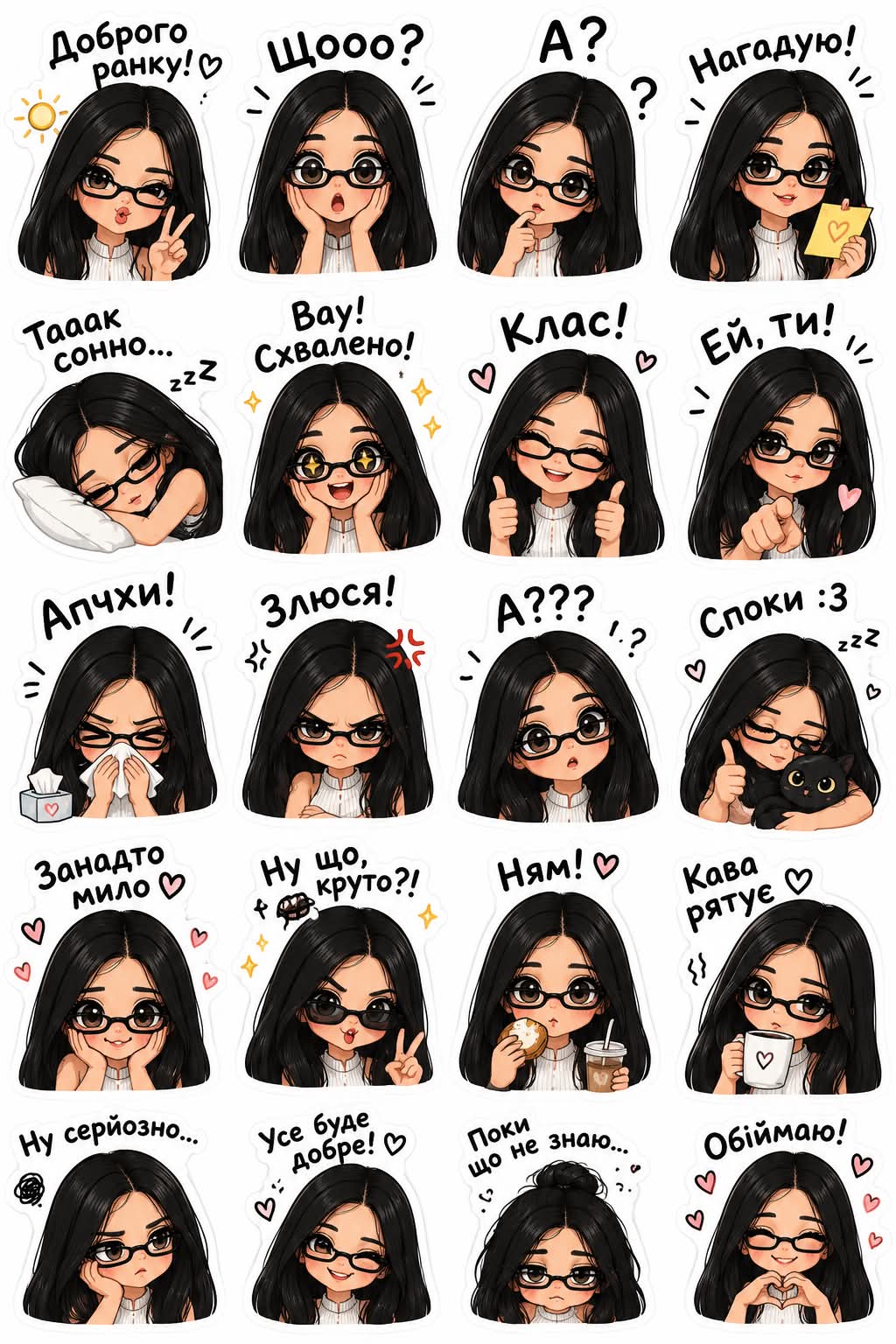 Cute Chibi Sticker Set from a Photo