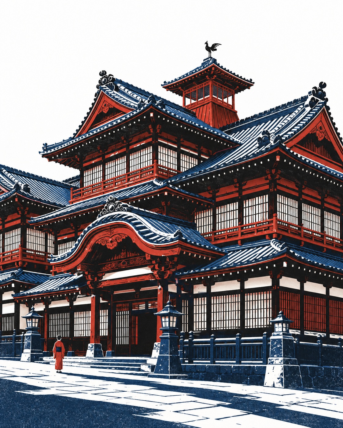Three-Color Architectural Silkscreen Print output 2