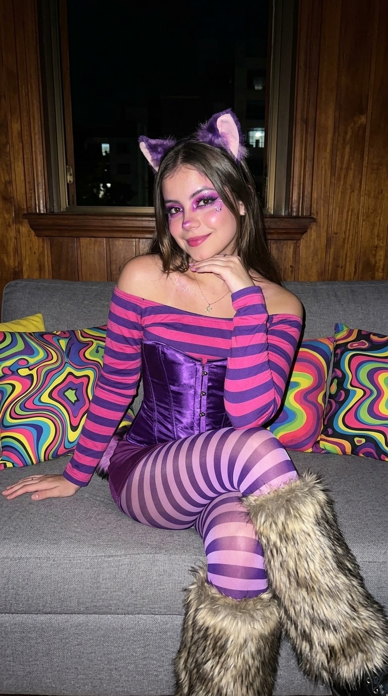 Y2K Cheshire Cat Flash Snapshot