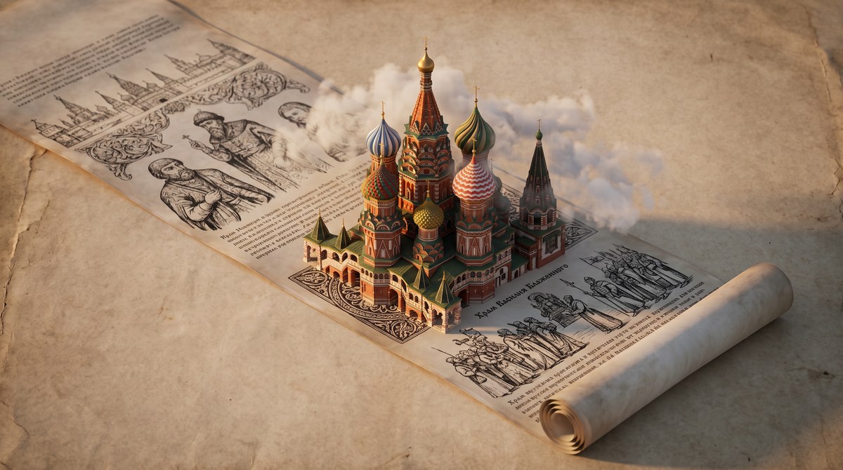 Isometric Heritage Diorama on an Aged Parchment Scroll output 2
